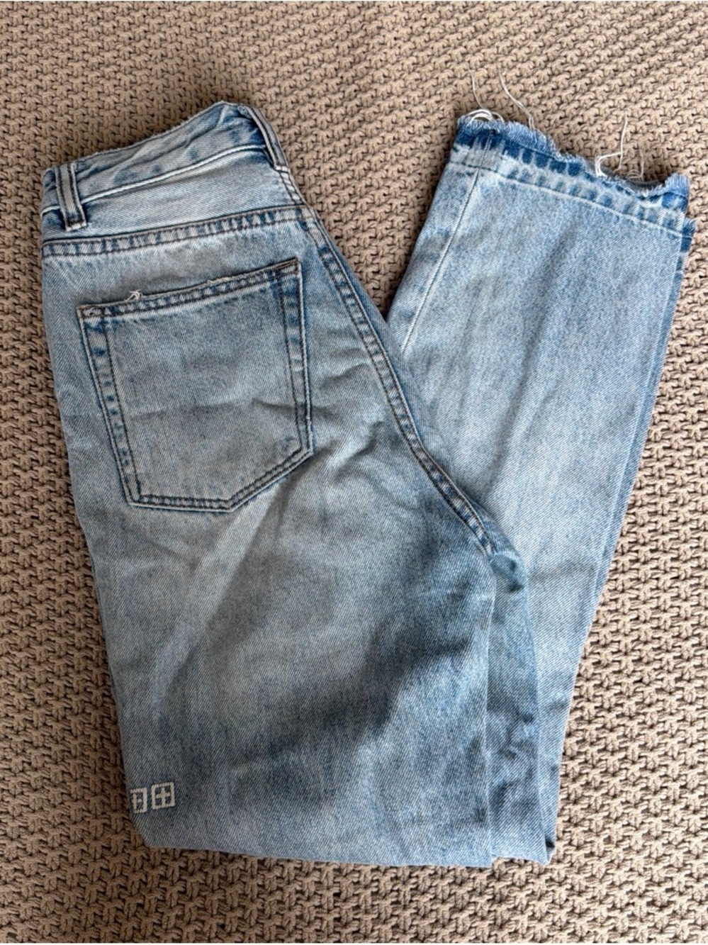 Ksubi Raw Hem Straight Leg Jean